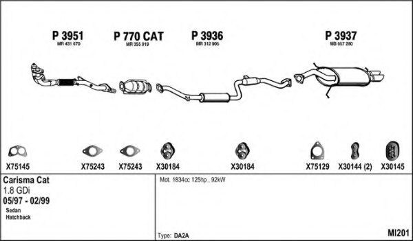 FENNO MI201 Exhaust System
